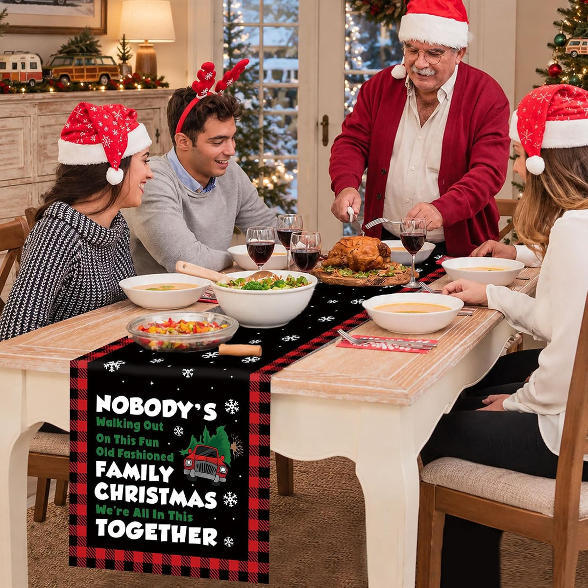 Christmas Vacation Decor Table Runner, Christmas Vacation Merch Gift