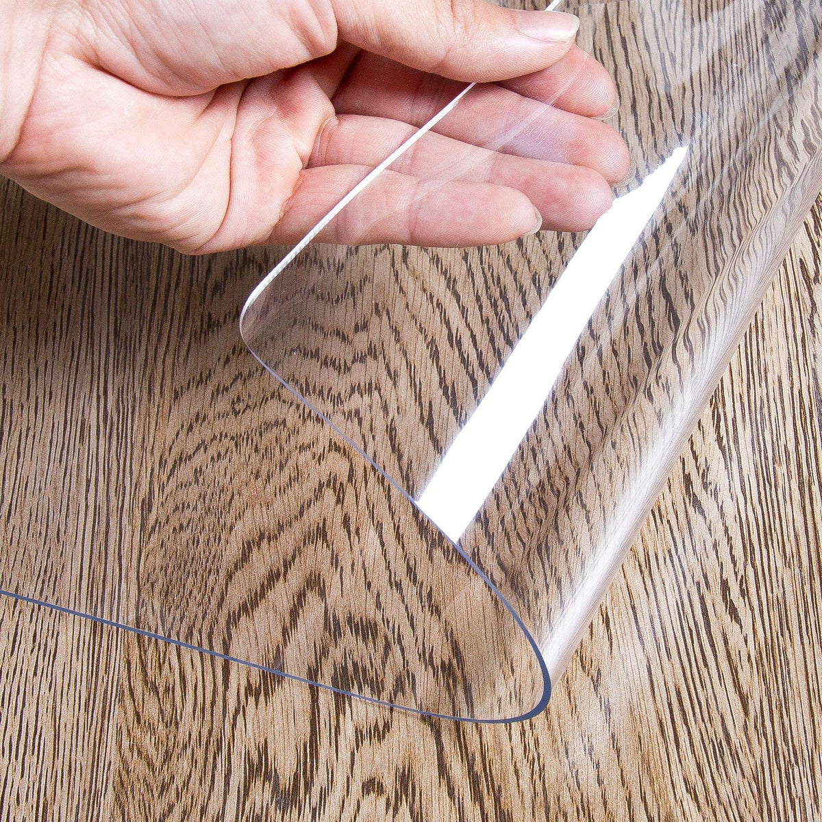 OstepDecor 36 x 60 in Clear Table Protector 1.5mm Thick Plastic Table Cover