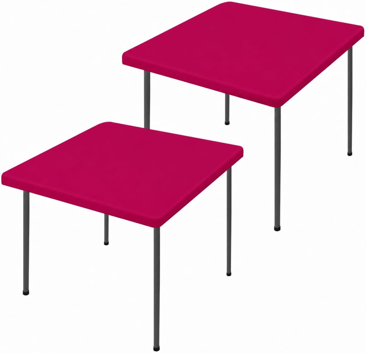 Moosfor 2 Pack Rectangle Spandex Fitted Table Cloth, 4FT Elastic Tablecloth