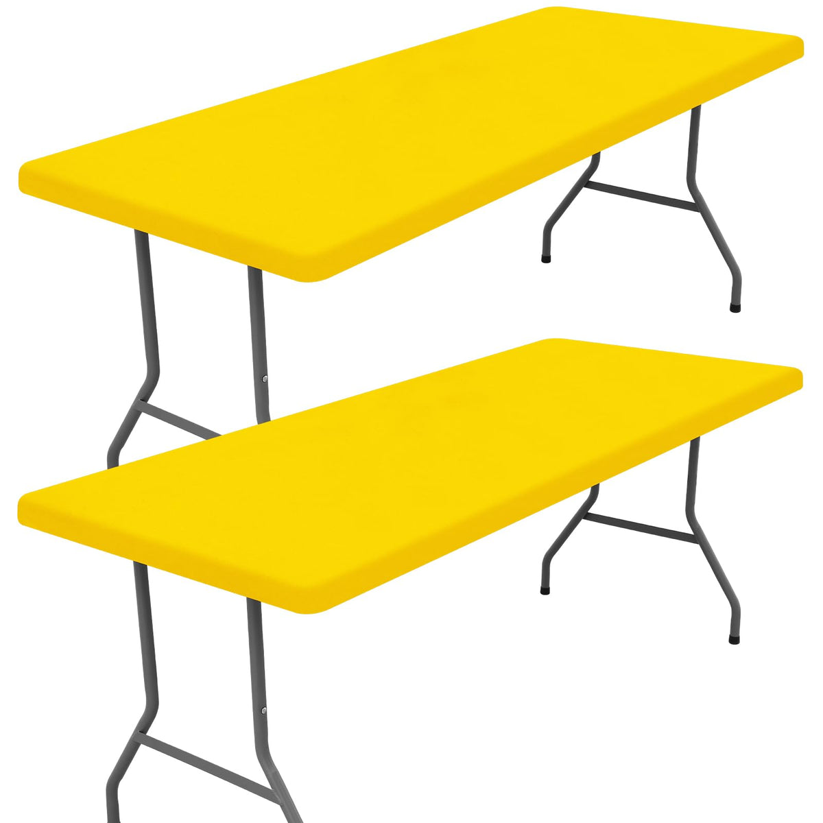 Moosfor 2 Pack Rectangle Spandex Fitted Table Cloth, 4FT Elastic Tablecloth