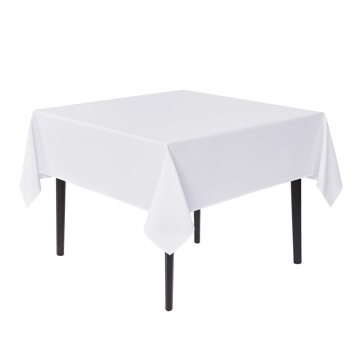 sancua Natural Square Tablecloth 54x54 Inch Fabric Card Table Cloth, 2 Pack