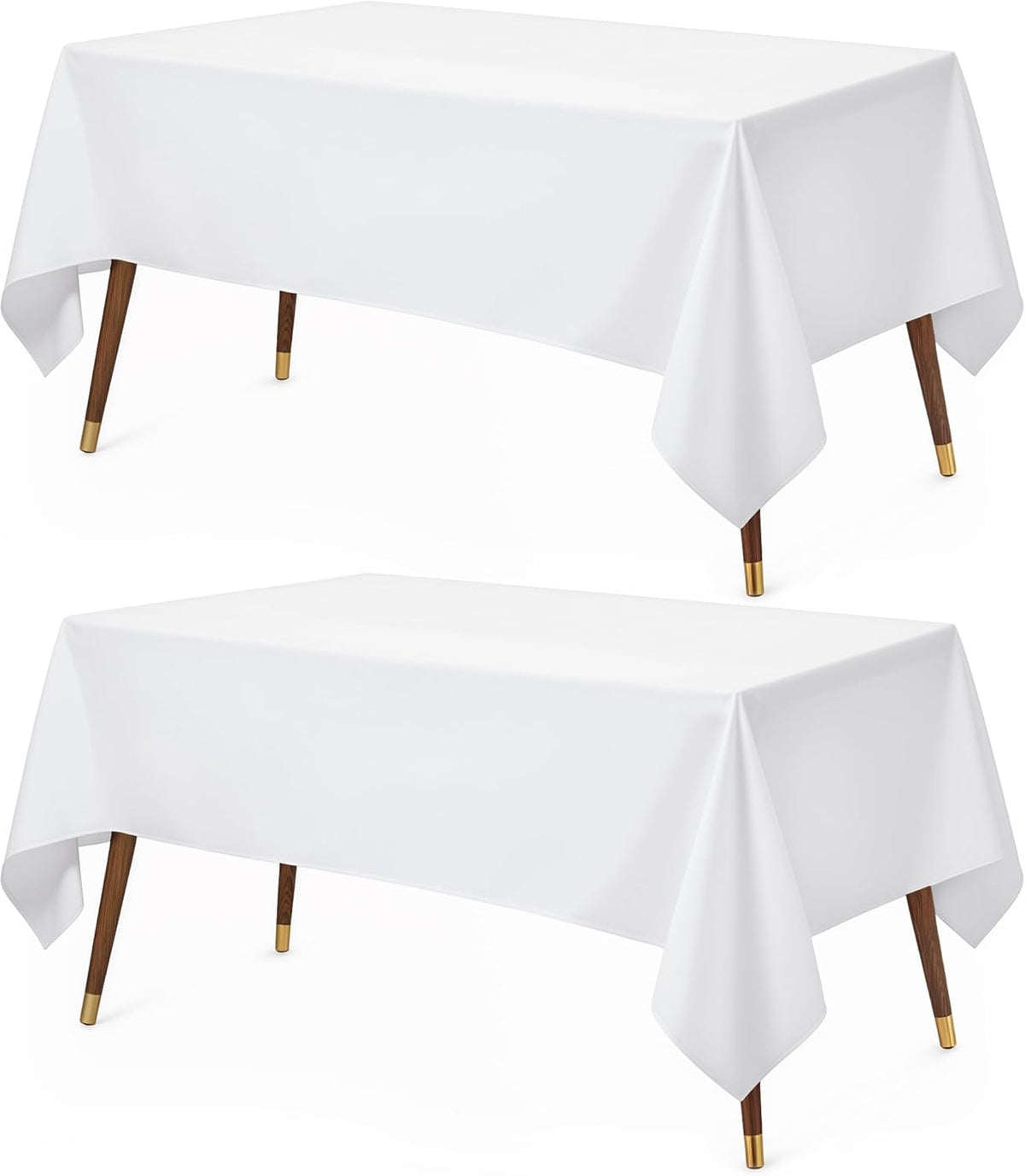 Utopia Kitchen Rectangle Table Cloth 2 Pack [60x102 Inches, White]