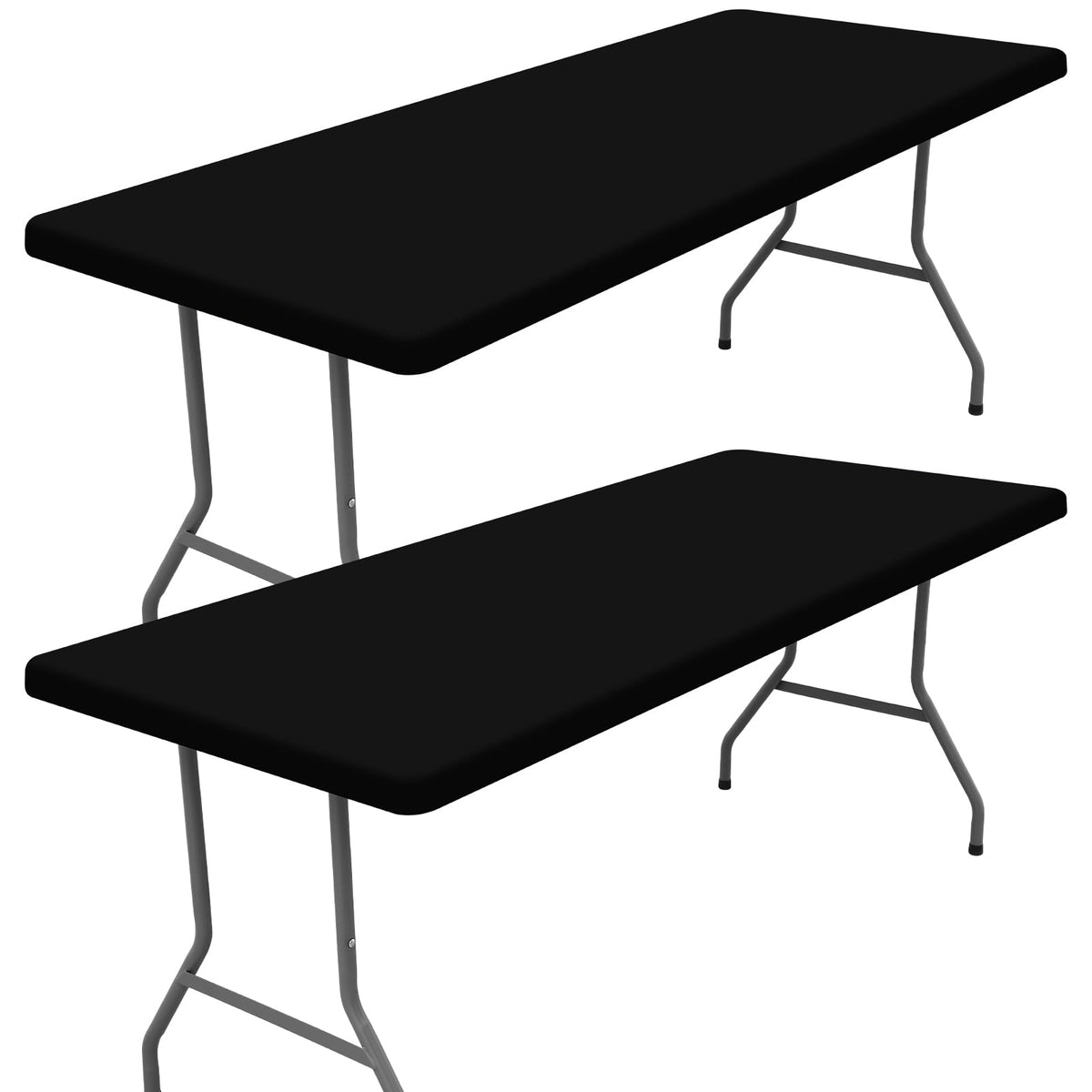 Moosfor 2 Pack Rectangle Spandex Fitted Table Cloth, 4FT Elastic Tablecloth
