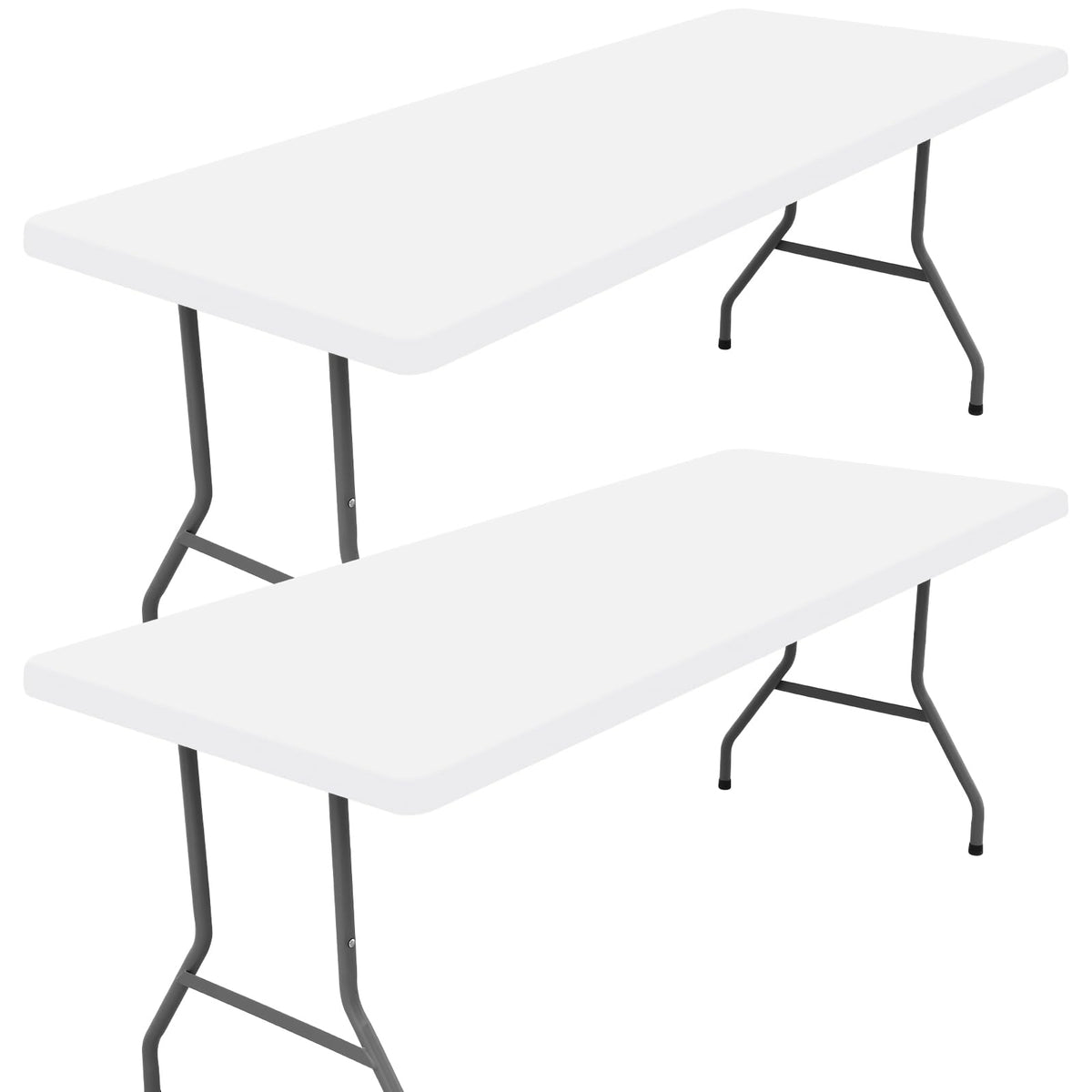 Moosfor 2 Pack Rectangle Spandex Fitted Table Cloth, 4FT Elastic Tablecloth