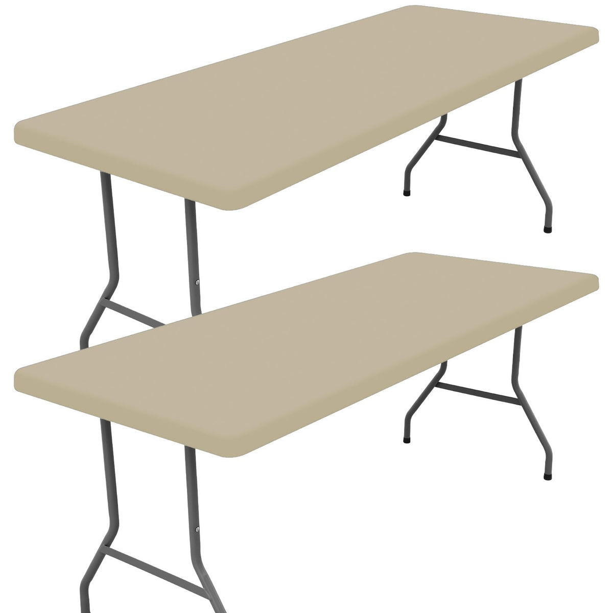 Moosfor 2 Pack Rectangle Spandex Fitted Table Cloth, 4FT Elastic Tablecloth