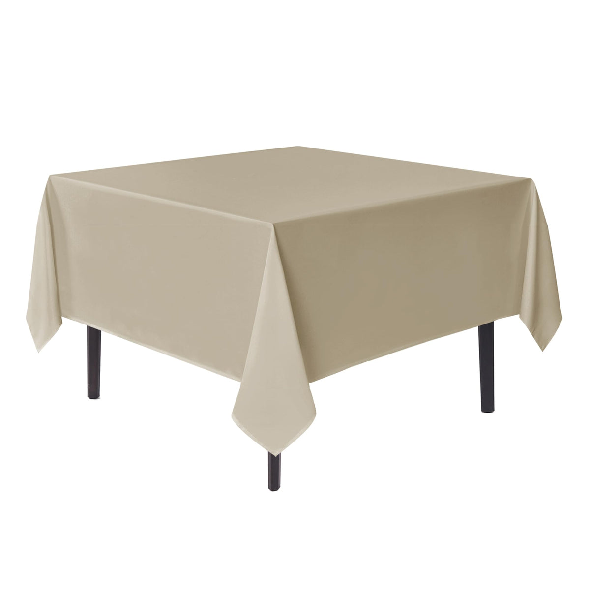 sancua Natural Square Tablecloth 54x54 Inch Fabric Card Table Cloth, 2 Pack