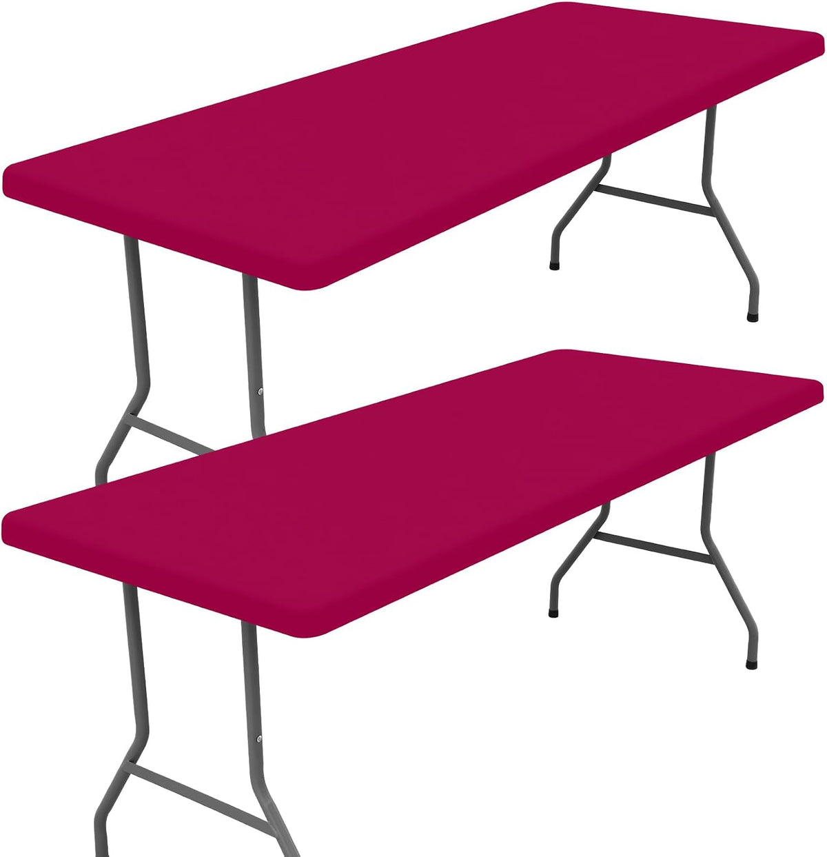 Moosfor 2 Pack Rectangle Spandex Fitted Table Cloth, 4FT Elastic Tablecloth
