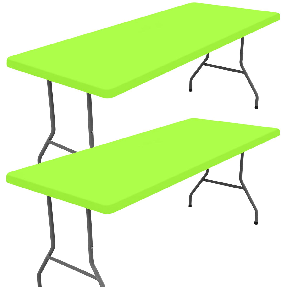 Moosfor 2 Pack Rectangle Spandex Fitted Table Cloth, 4FT Elastic Tablecloth