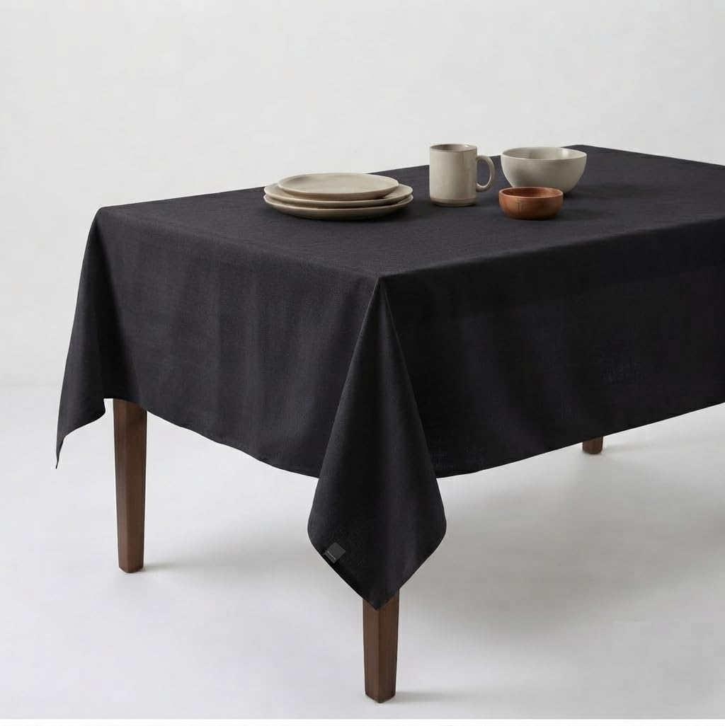 Urban Villa Tabletop Cover Kitchen Dining Tablecloth 100% Cotton Holiday Celebrations Wedding Dinner Parties White Rectangle 60X120 Inches 10-12 Seats Table Cloth