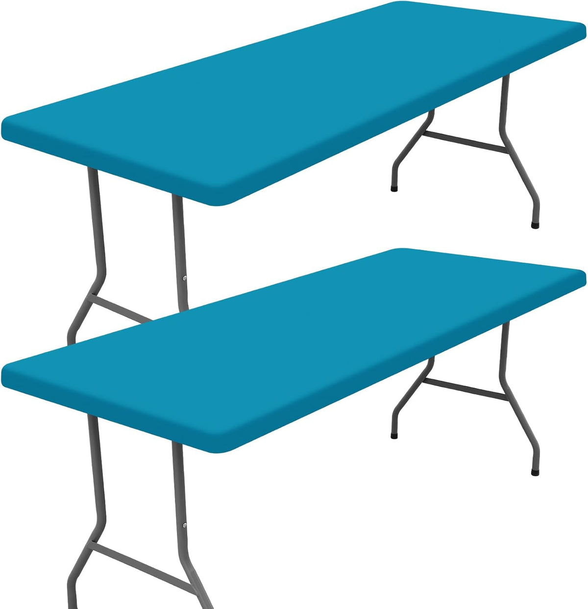 Moosfor 2 Pack Rectangle Spandex Fitted Table Cloth, 4FT Elastic Tablecloth
