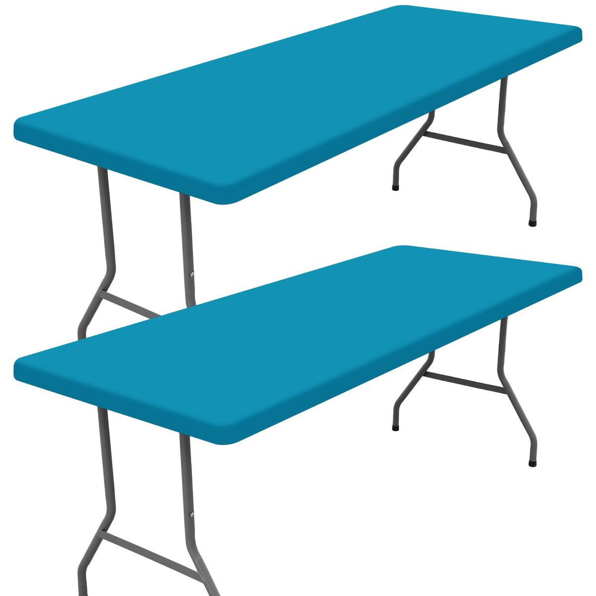 Moosfor 2 Pack Rectangle Spandex Fitted Table Cloth, 4FT Elastic Tablecloth