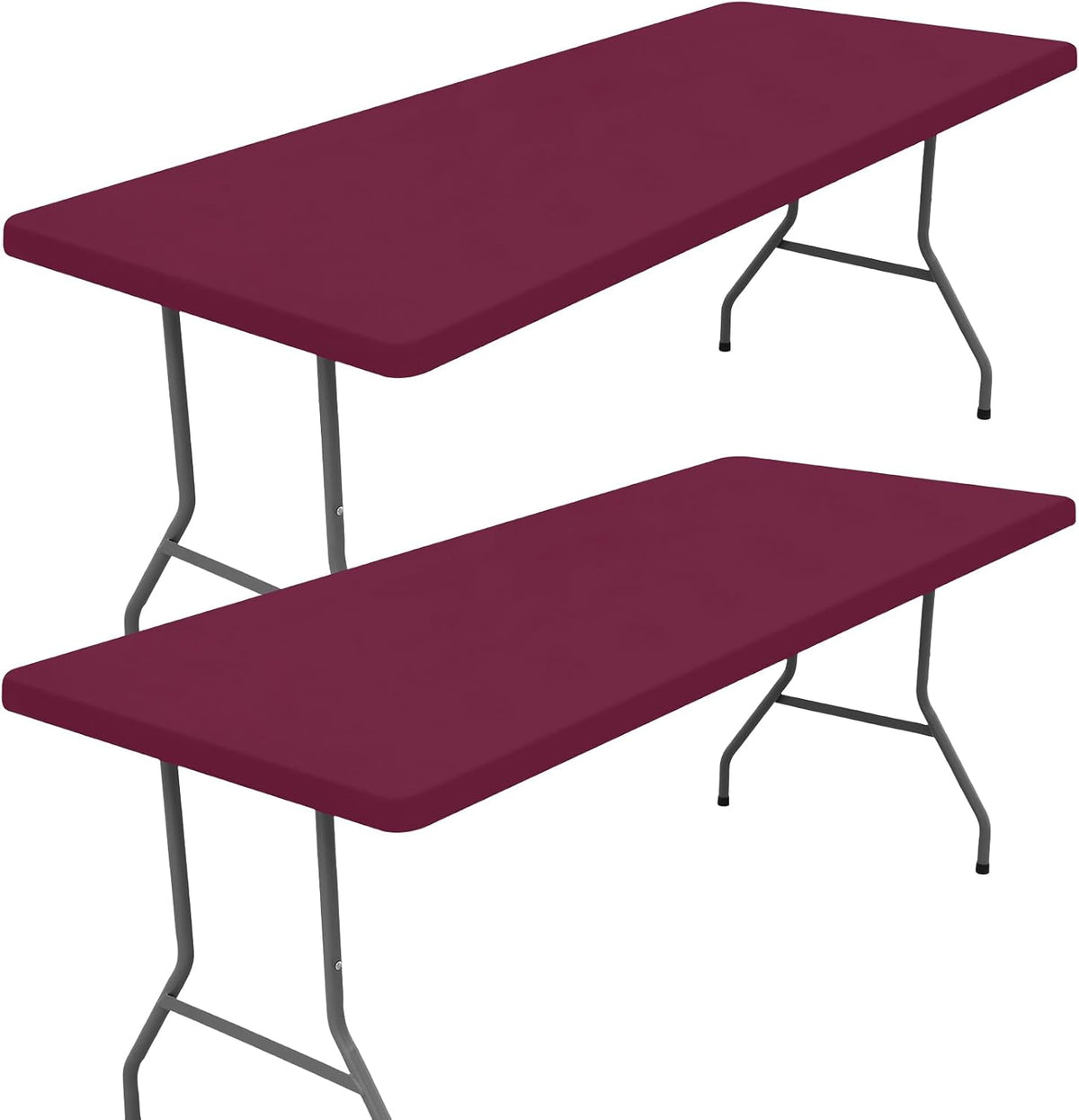 Moosfor 2 Pack Rectangle Spandex Fitted Table Cloth, 4FT Elastic Tablecloth