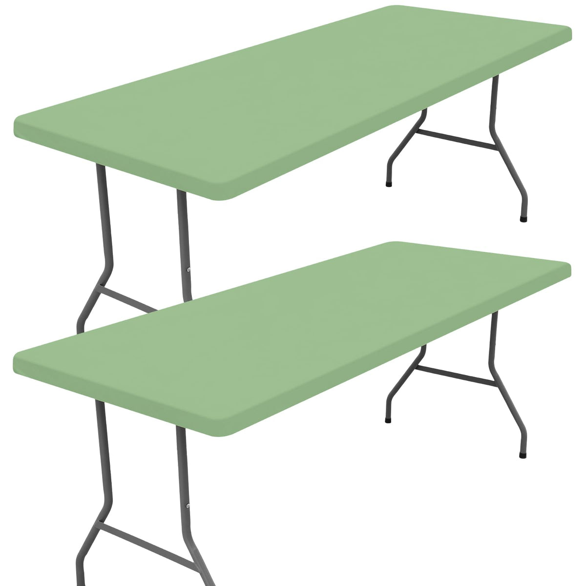 Moosfor 2 Pack Rectangle Spandex Fitted Table Cloth, 4FT Elastic Tablecloth