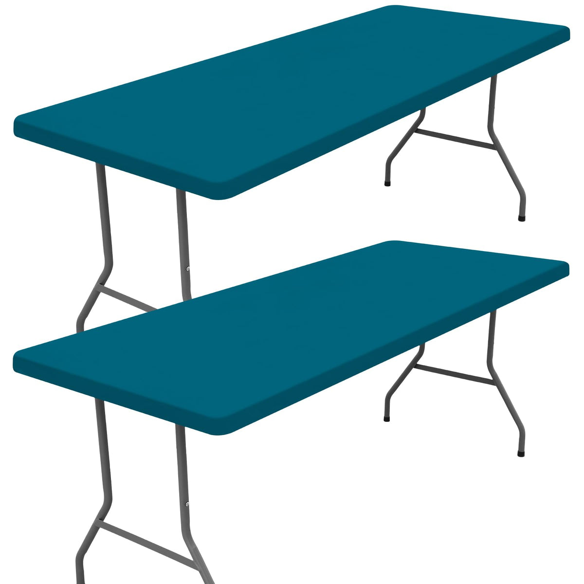Moosfor 2 Pack Rectangle Spandex Fitted Table Cloth, 4FT Elastic Tablecloth
