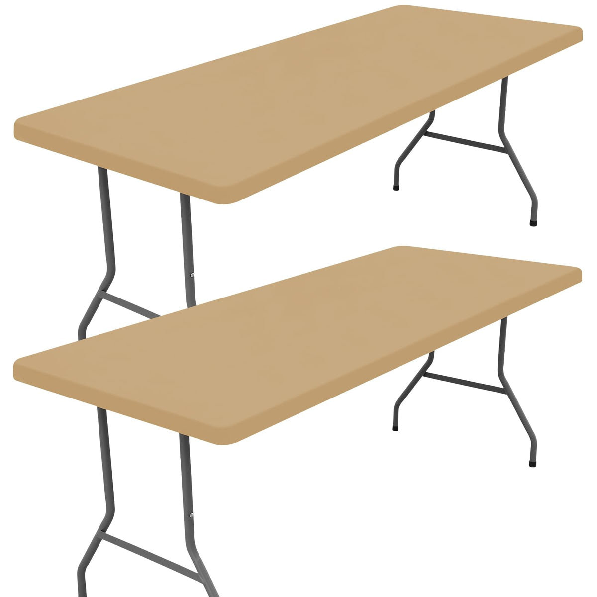 Moosfor 2 Pack Rectangle Spandex Fitted Table Cloth, 4FT Elastic Tablecloth