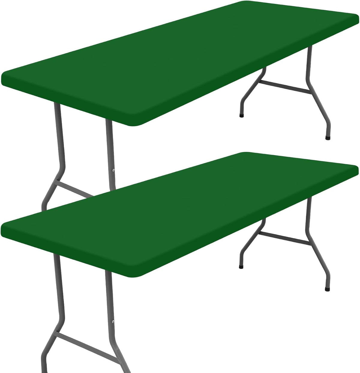 Moosfor 2 Pack Rectangle Spandex Fitted Table Cloth, 4FT Elastic Tablecloth