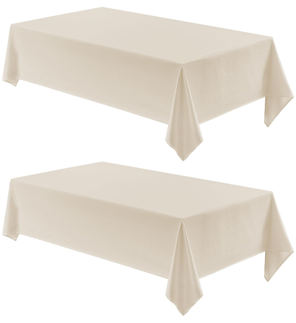 Veblandy Faux Linen Rectangle Tablecloth Waterproof 52x70 inch Table Cloth Stain and Wrinkle Resistant Washable, Decorative Fabric Table Cover for Dining, Kitchen, Wedding and Parties, Coffee