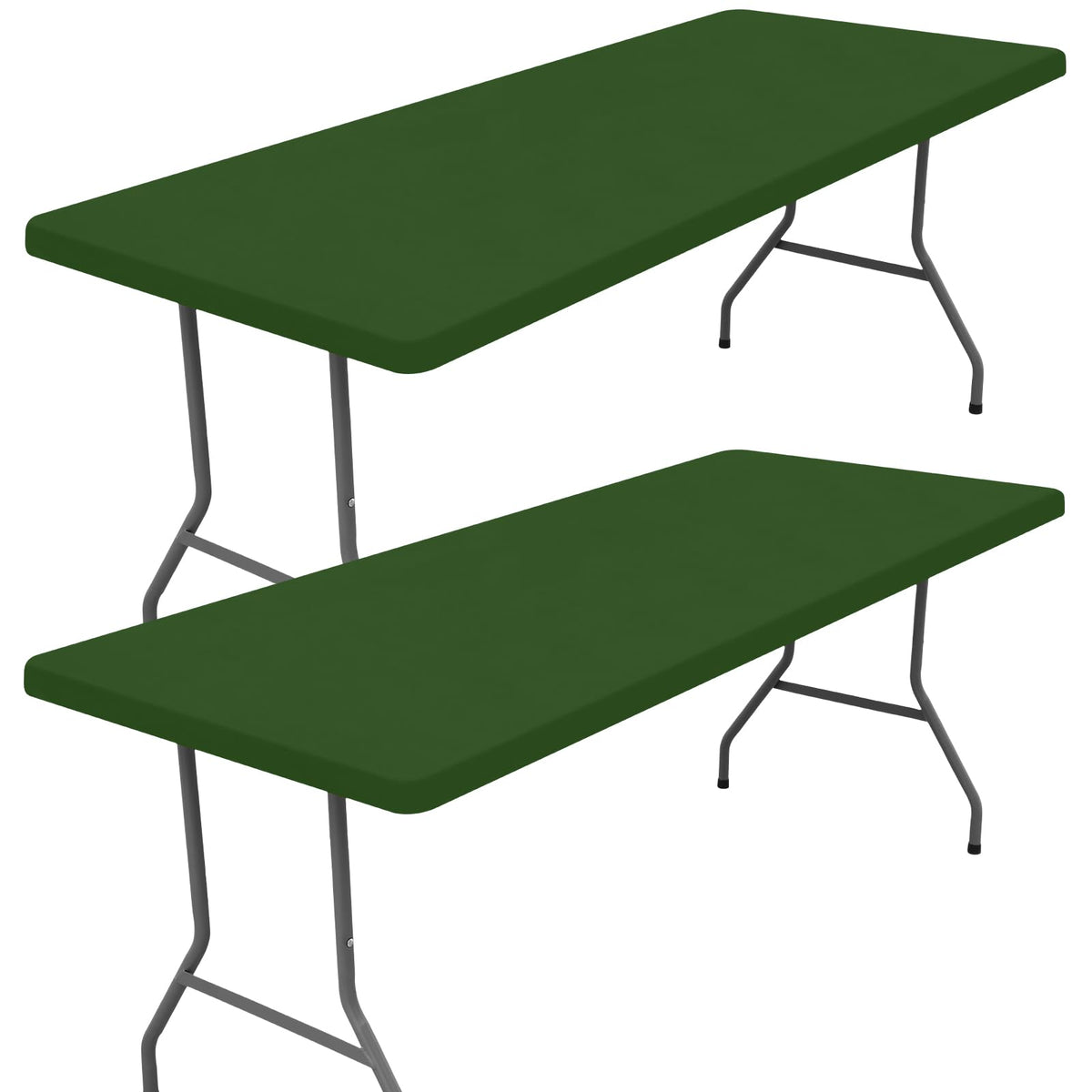 Moosfor 2 Pack Rectangle Spandex Fitted Table Cloth, 4FT Elastic Tablecloth