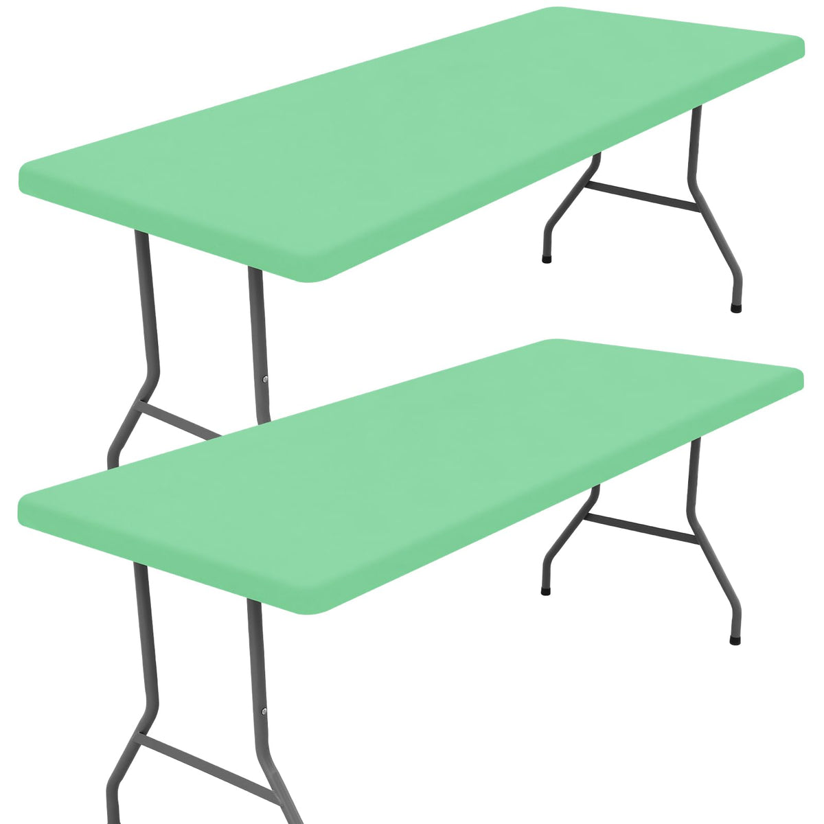 Moosfor 2 Pack Rectangle Spandex Fitted Table Cloth, 4FT Elastic Tablecloth