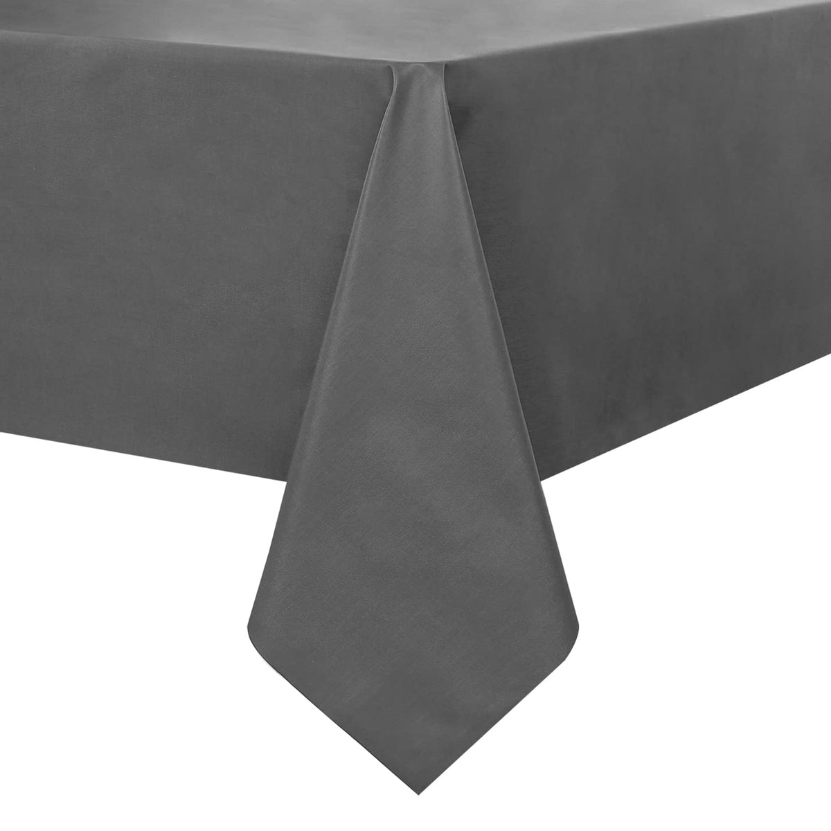 Romanstile Waterproof Vinyl Tablecloth Rectangle, 54 x 78 Inch, Light Grey