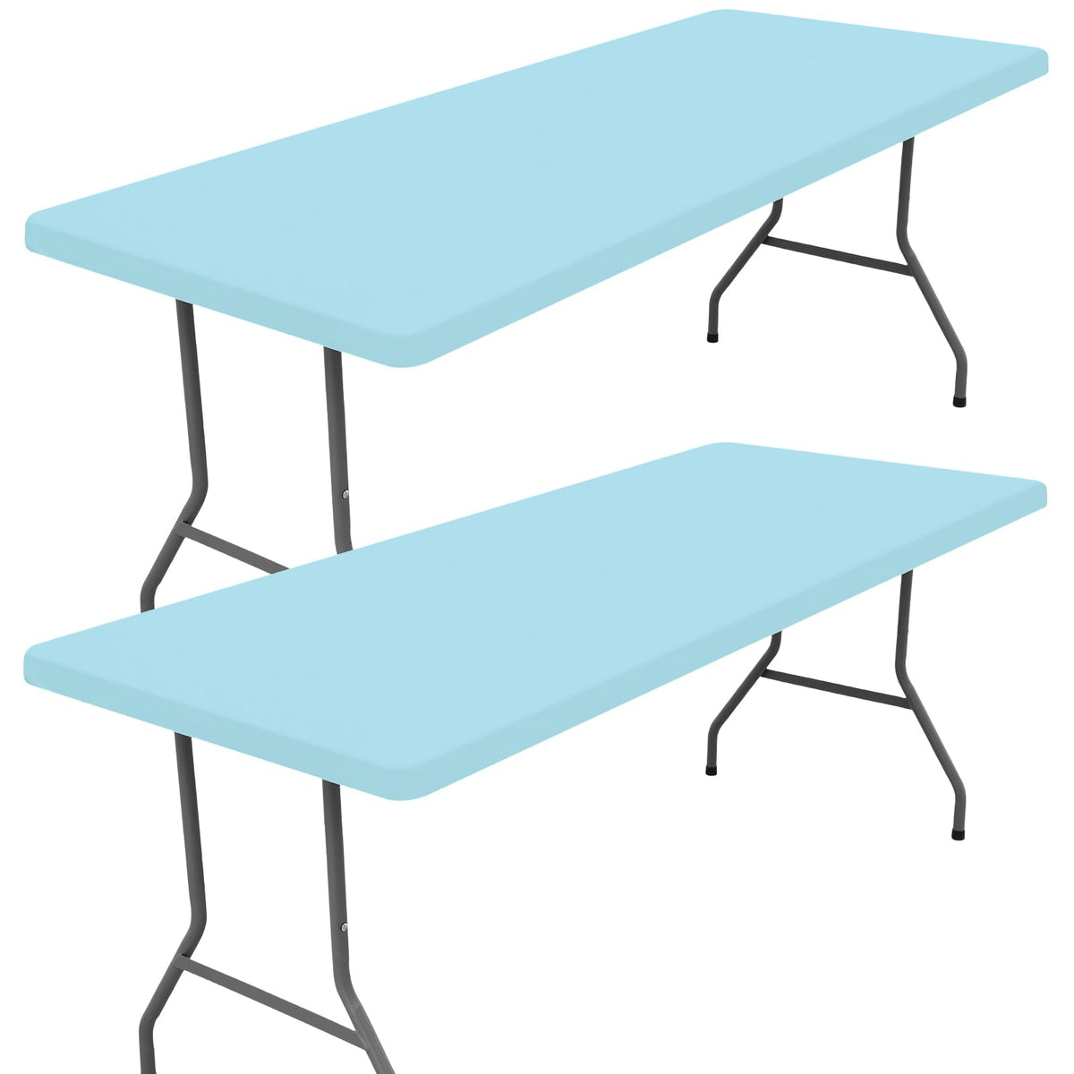 Moosfor 2 Pack Rectangle Spandex Fitted Table Cloth, 4FT Elastic Tablecloth