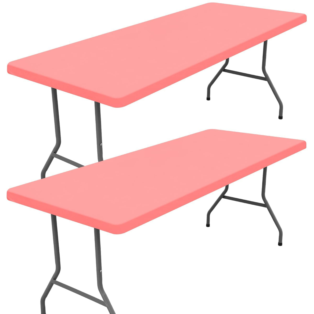 Moosfor 2 Pack Rectangle Spandex Fitted Table Cloth, 4FT Elastic Tablecloth