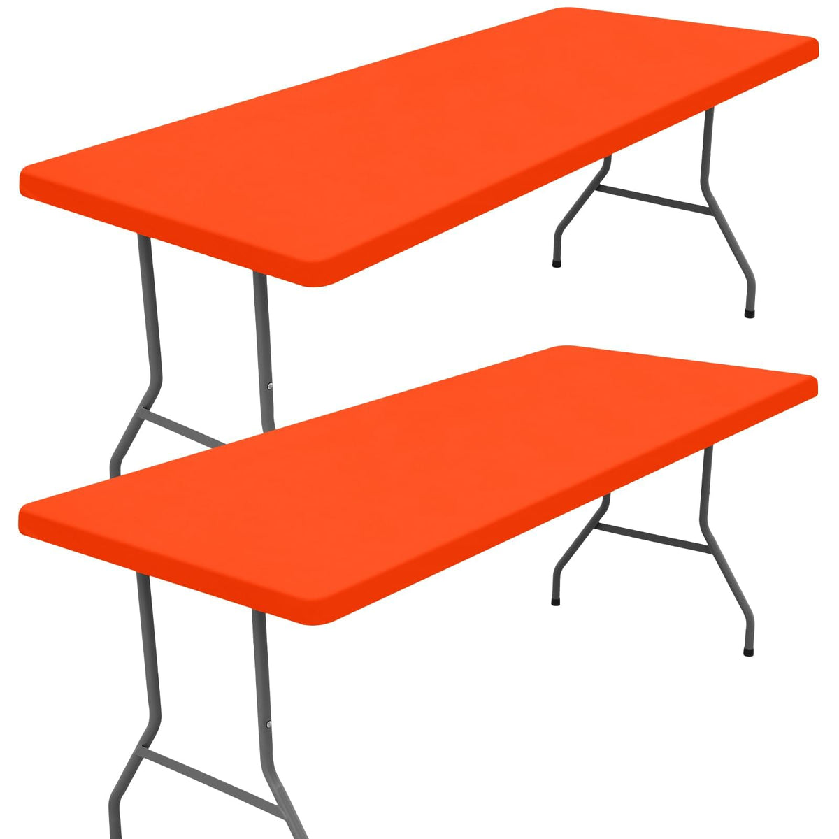 Moosfor 2 Pack Rectangle Spandex Fitted Table Cloth, 4FT Elastic Tablecloth