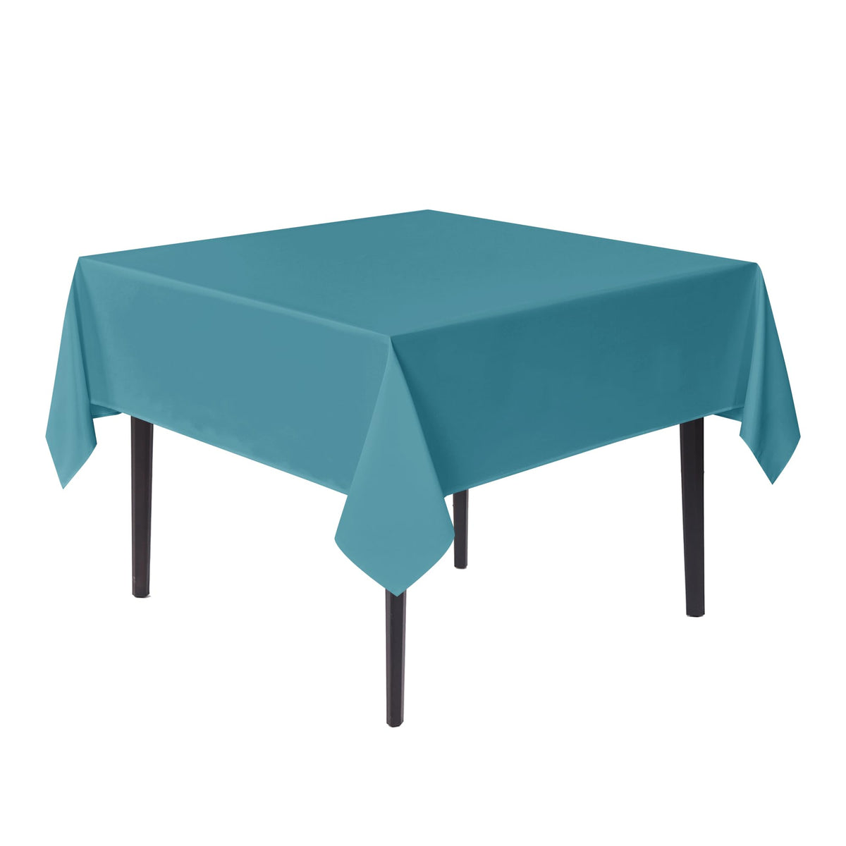 sancua Natural Square Tablecloth 54x54 Inch Fabric Card Table Cloth, 2 Pack