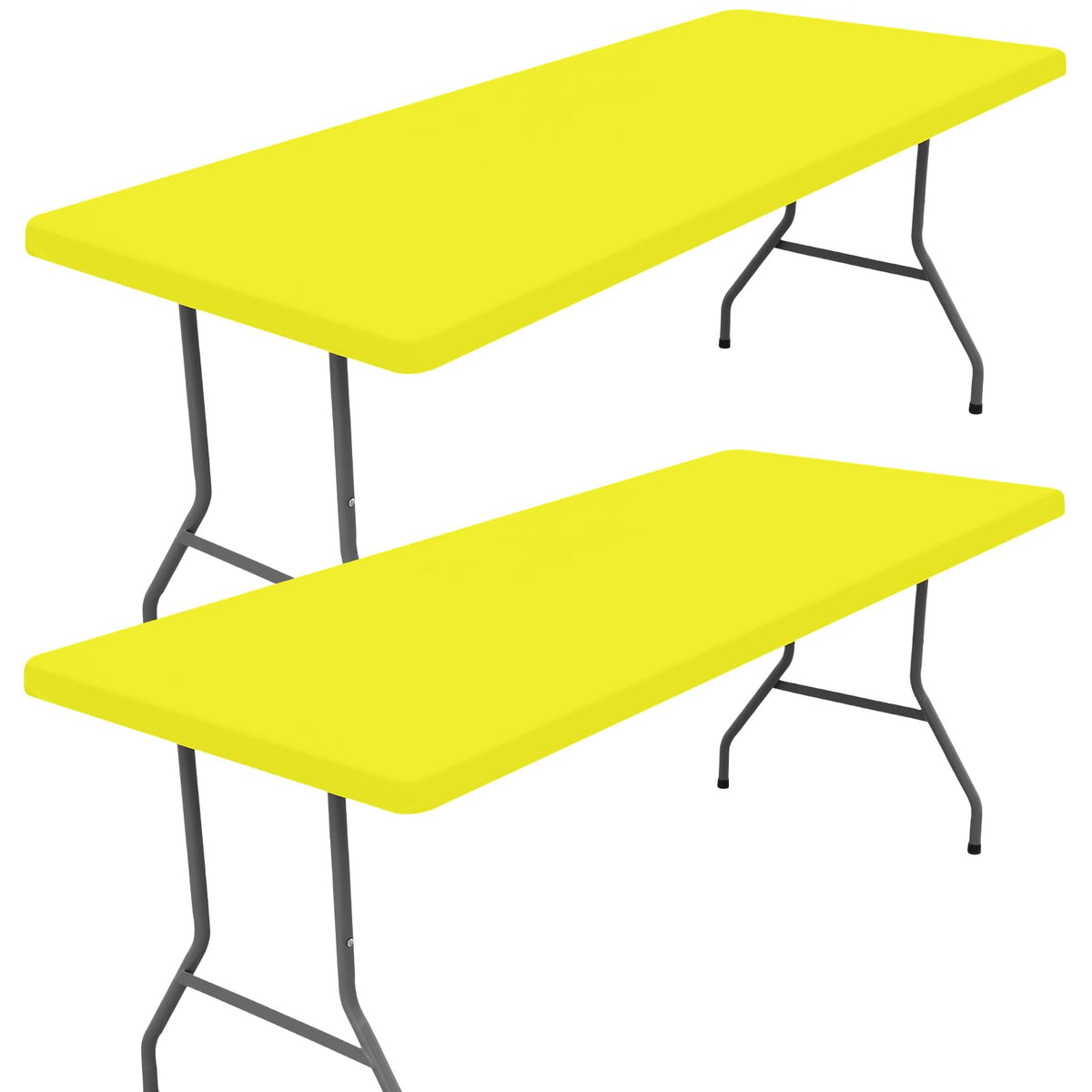 Moosfor 2 Pack Rectangle Spandex Fitted Table Cloth, 4FT Elastic Tablecloth
