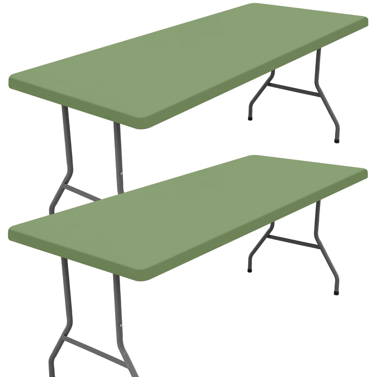 Moosfor 2 Pack Rectangle Spandex Fitted Table Cloth, 4FT Elastic Tablecloth