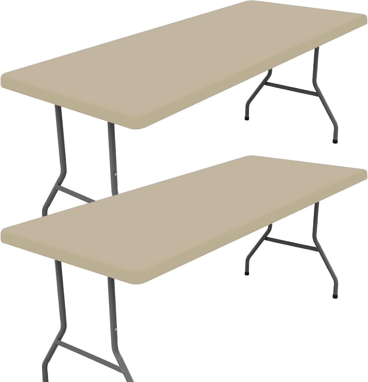 Moosfor 2 Pack Rectangle Spandex Fitted Table Cloth, 4FT Elastic Tablecloth