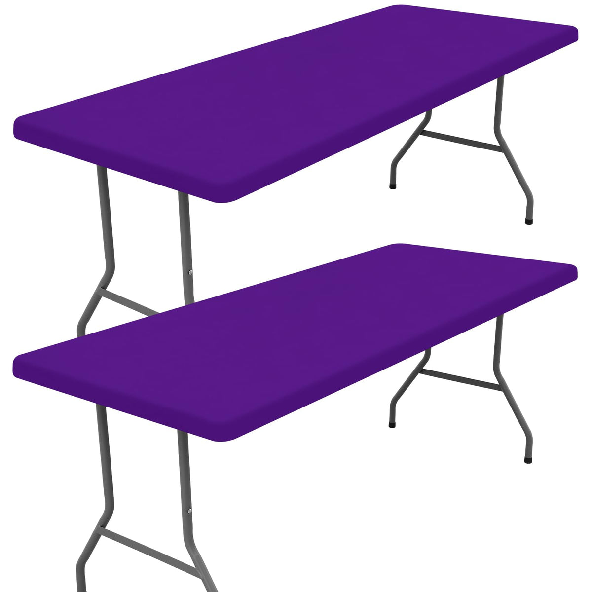 Moosfor 2 Pack Rectangle Spandex Fitted Table Cloth, 4FT Elastic Tablecloth