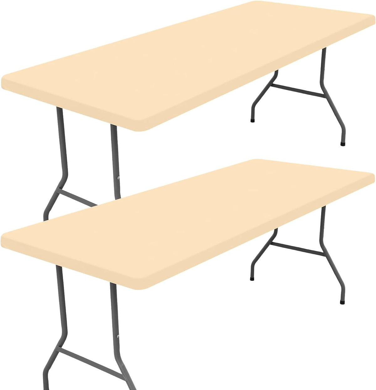 Moosfor 2 Pack Rectangle Spandex Fitted Table Cloth, 4FT Elastic Tablecloth