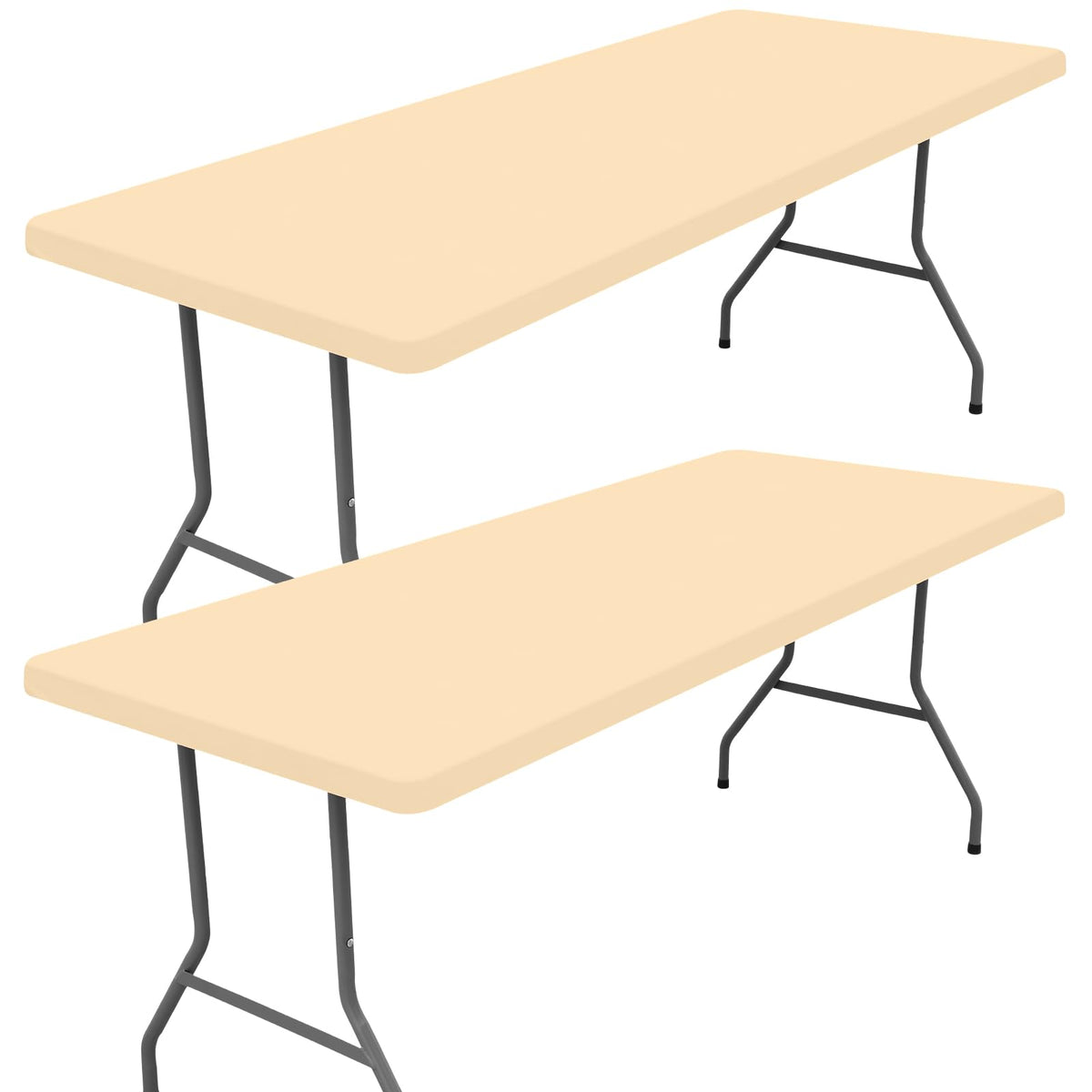 Moosfor 2 Pack Rectangle Spandex Fitted Table Cloth, 4FT Elastic Tablecloth