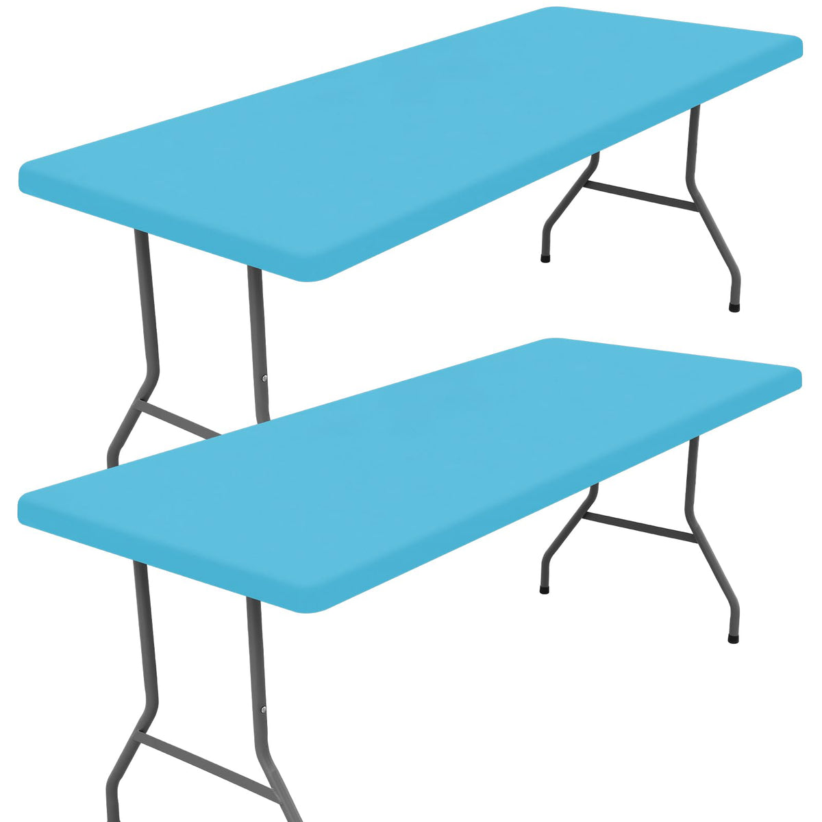 Moosfor 2 Pack Rectangle Spandex Fitted Table Cloth, 4FT Elastic Tablecloth