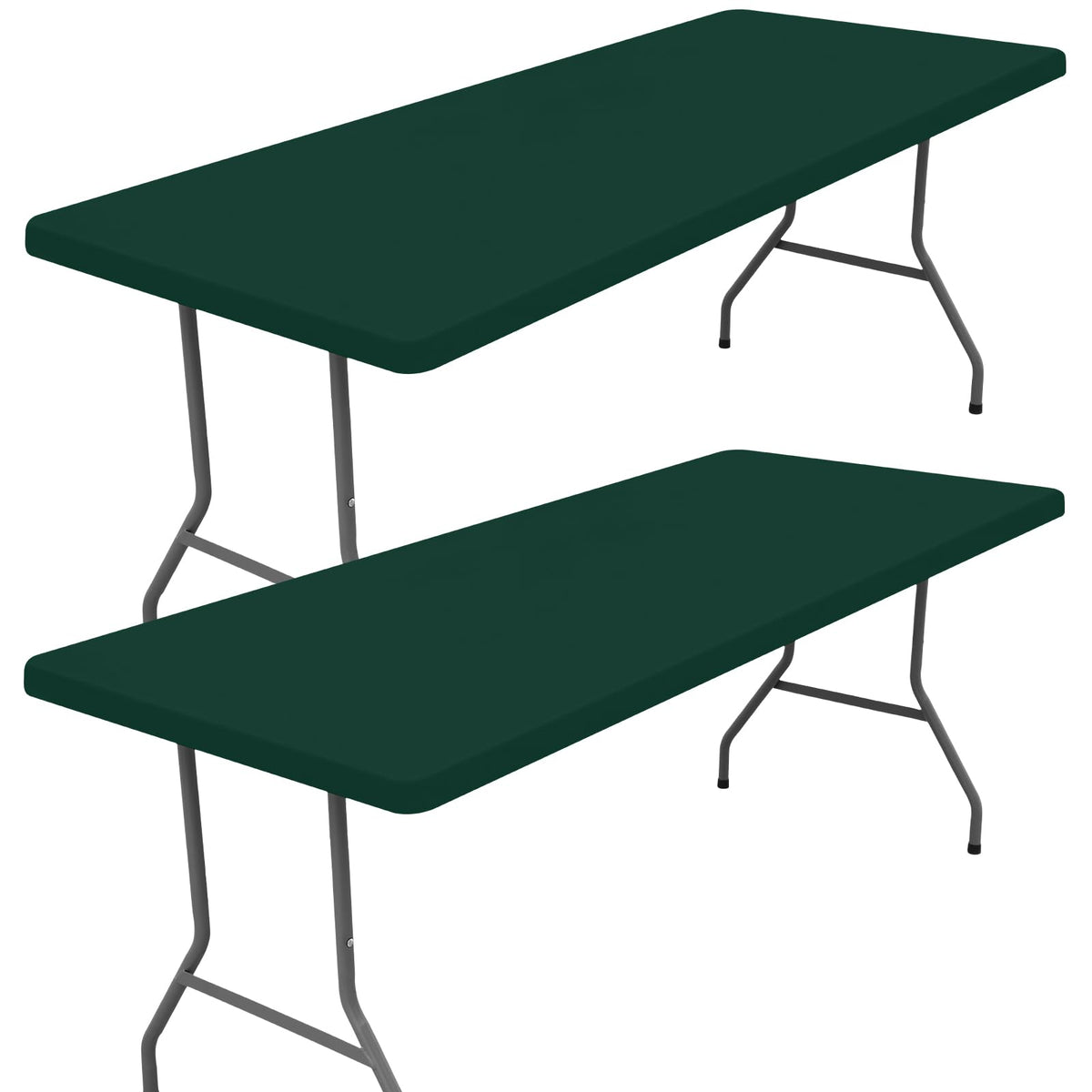 Moosfor 2 Pack Rectangle Spandex Fitted Table Cloth, 4FT Elastic Tablecloth