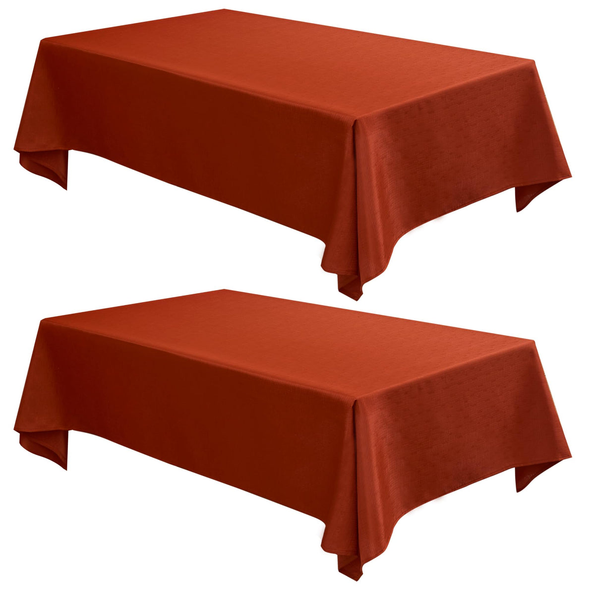 Fitable 2 Pack Beige Faux Linen Tablecloths Rectangle 60x102 Inch