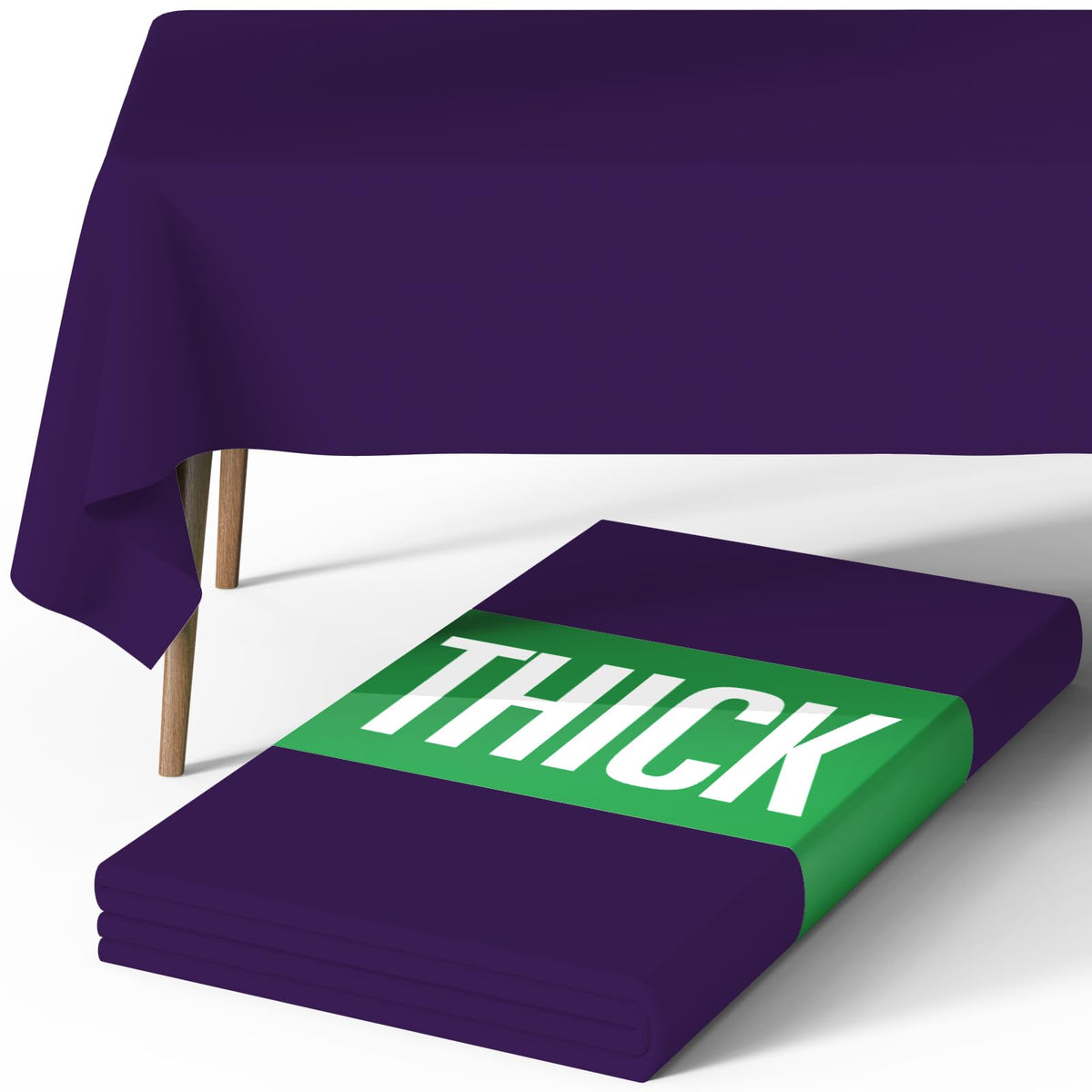 Pureegg Polyester Tablecloth 60" x 84" Reusable & Washable 1 Pack Black