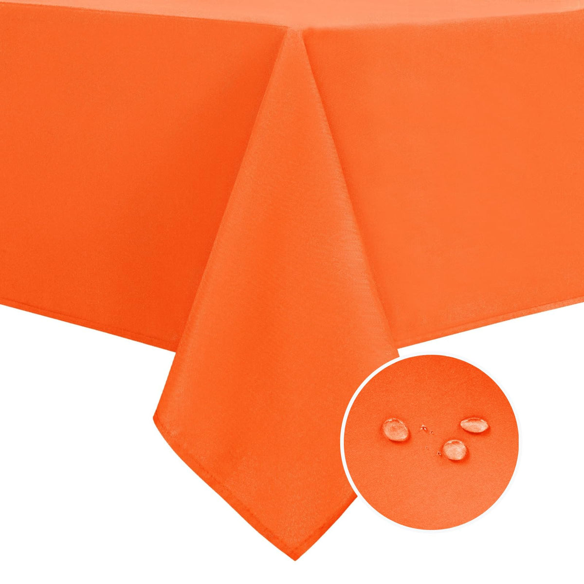 DWCN Rectangle Tablecloth - 60 x 84 Inch - Waterproof Stain and Wrinkle Resistant Washable Table Cloth, Decorative Fabric Table Cover for Kitchen Dining Room Party and Outdoor Use, Black