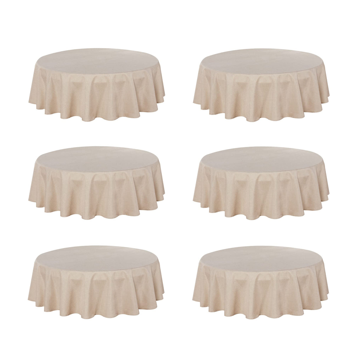 Fitable 2 Pack Beige Faux Linen Tablecloths Rectangle 60x102 Inch