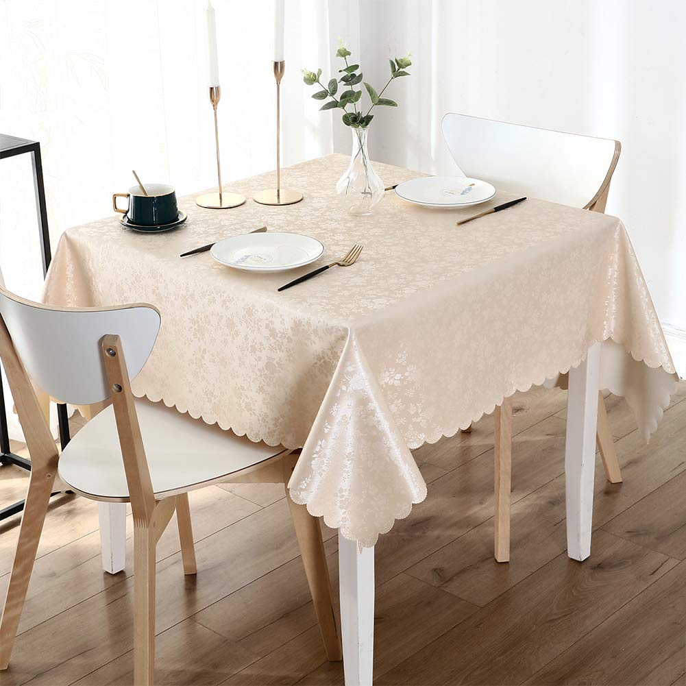 Smiry Rectangle Waterproof Heavy Duty Vinyl Tablecloths, 52 x 70 Inch