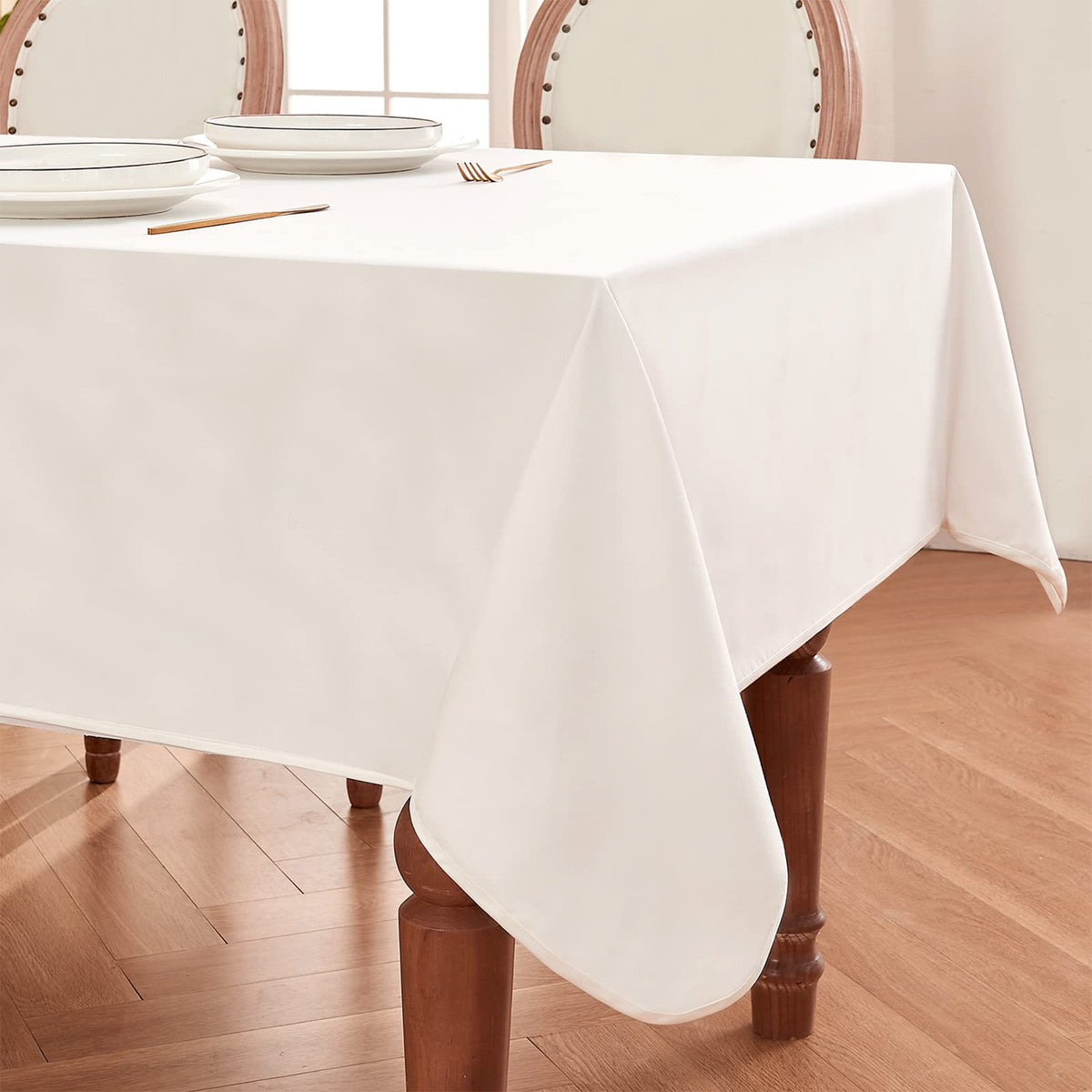 BALCONY & FALCON Rectangle Table Cloth Waterproof Beige 118"x57"