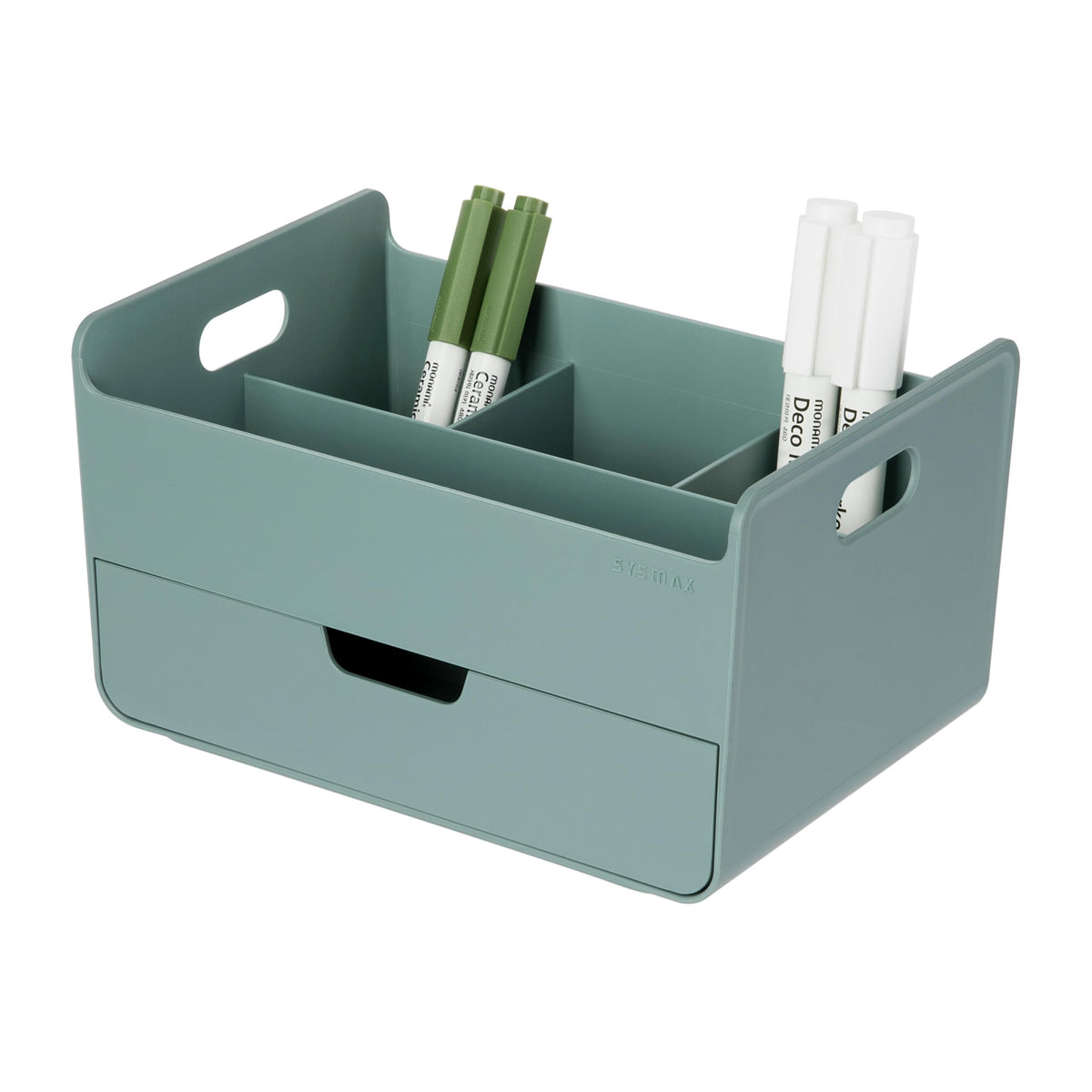 BLUE GINKGO Compact Desk Organizer, Blue, Made in Korea