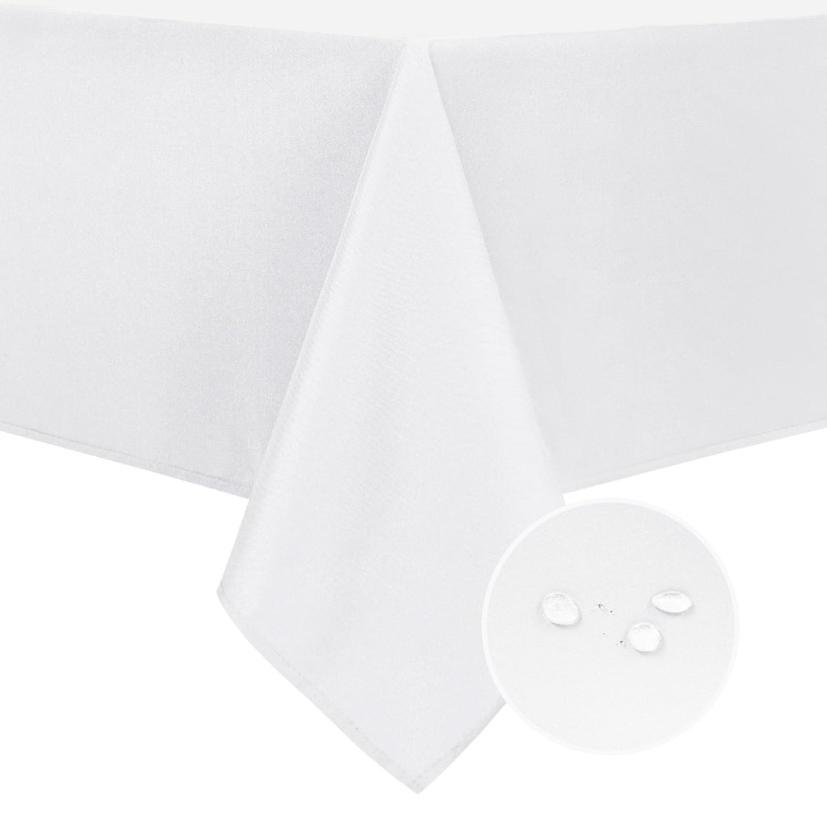 DWCN Rectangle Tablecloth - 60 x 84 Inch - Waterproof Stain and Wrinkle Resistant Washable Table Cloth, Decorative Fabric Table Cover for Kitchen Dining Room Party and Outdoor Use, Black