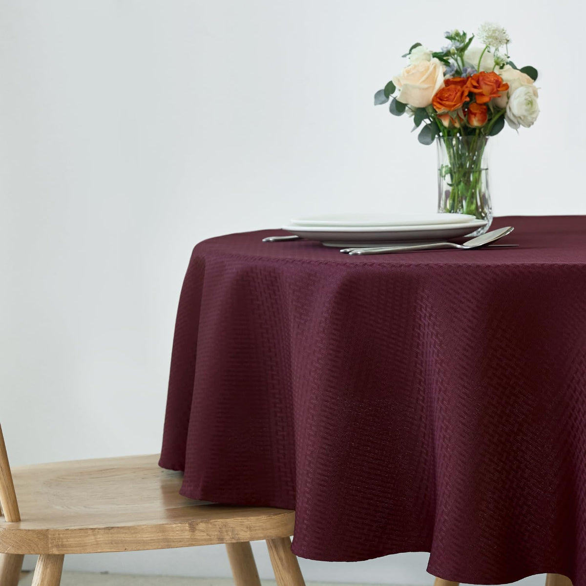 maxmill Rectangle Tablecloth Weaved Pattern Waterproof Spillproof Wrinkle Free Table Cloth, Kitchen Dining Tabletop Decoration, Fabric Table Cover for Holiday Parties, 52 x 70 Inch, Sage Green