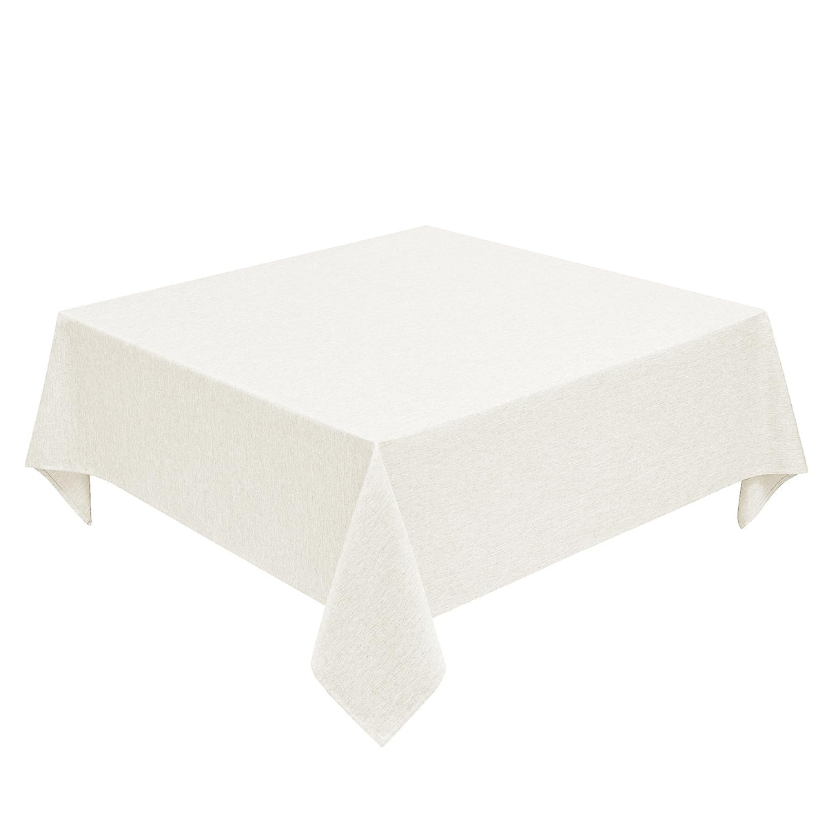 Decorelia Waterproof Round Tablecloth for Round Dining Table, Decorative Rustic Soft Wipeable Table Cloths Cover Indoor Outdoor Use for Holiday,Wedding, Kitchen (70 Inch,Round (4-6 Seats),Beige)