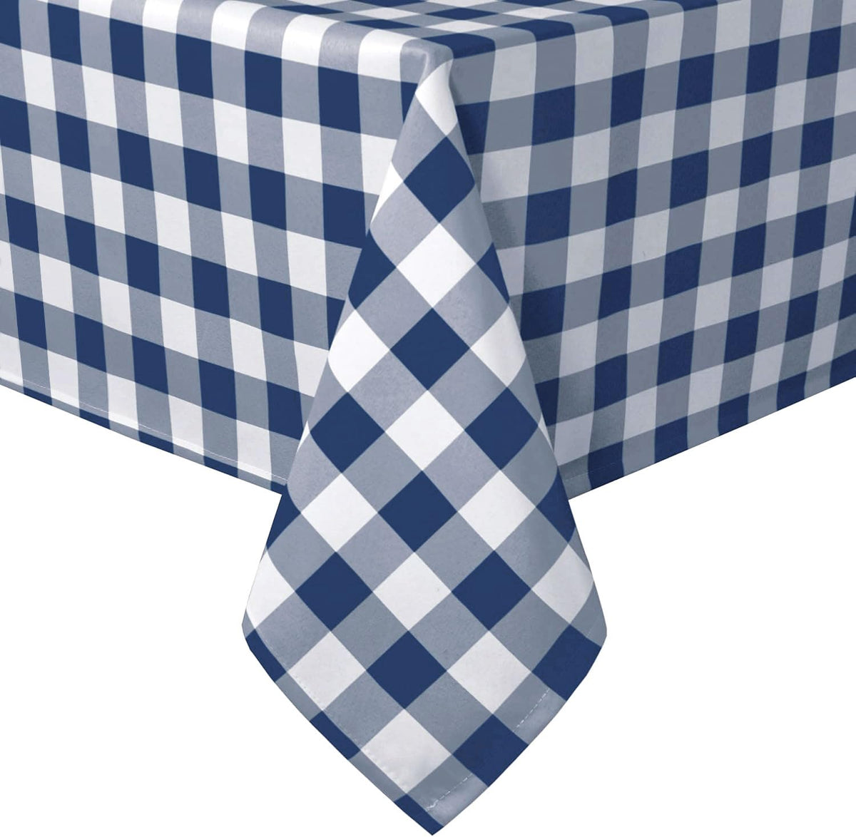 Hiasan 60 x 120 Inch Checkered Tablecloth Rectangle, Black and White