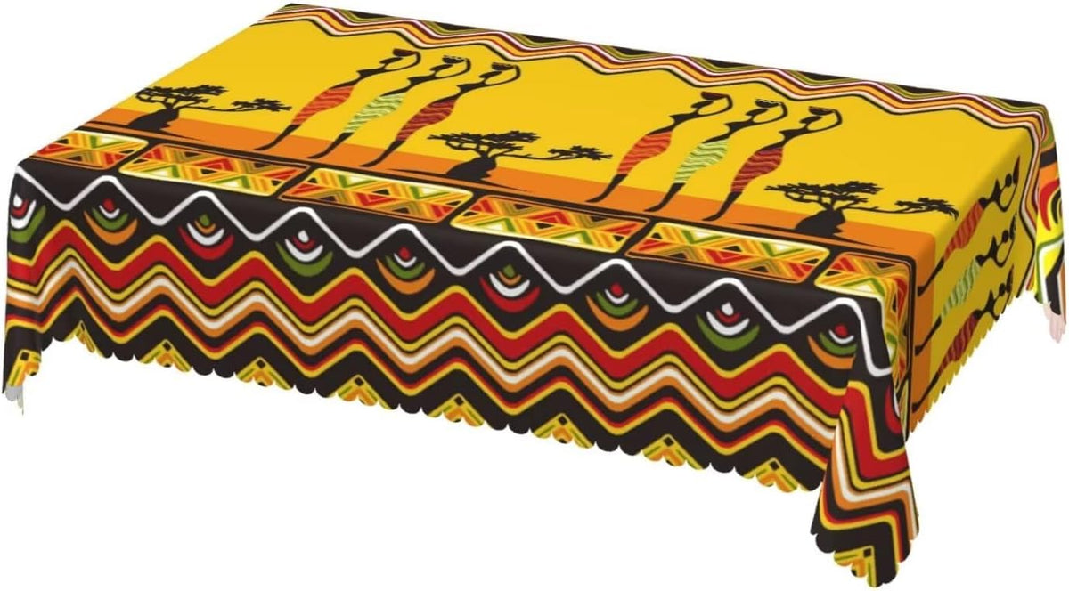 African Women Dancers Rectangle Tablecloth Home Decor 54x72 Inch