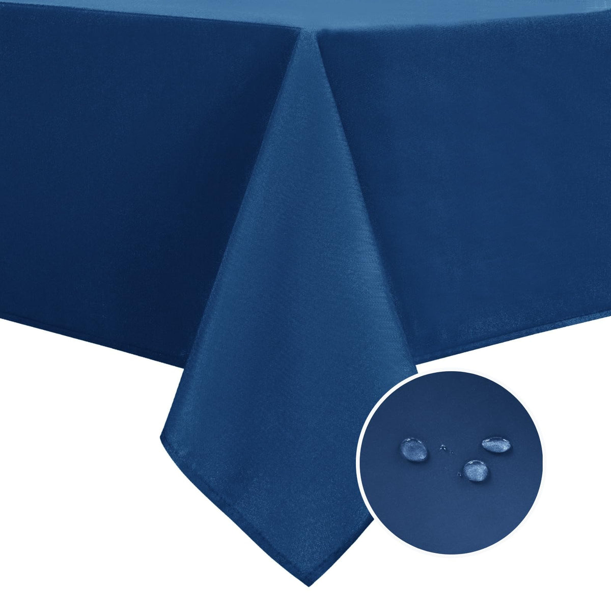 DWCN Rectangle Tablecloth - 60 x 84 Inch - Waterproof Stain and Wrinkle Resistant Washable Table Cloth, Decorative Fabric Table Cover for Kitchen Dining Room Party and Outdoor Use, Black