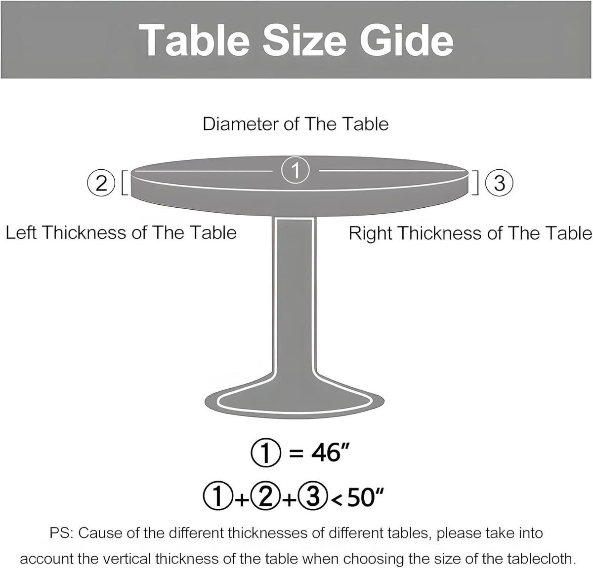 Wood Grain 48 Inch Round Fitted Cloth Tablecloth with Elastic Edged, Waterproof Oil Proof Wipeable Table Cover for Indoor Outdoor Patio Table, Fits Round Tables Up to 46" - 50" Diameter